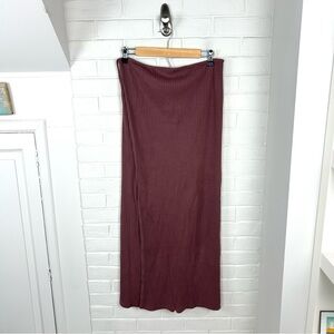 Baserange Organic Cotton Ribbed Knit Wrap Skirt Size S